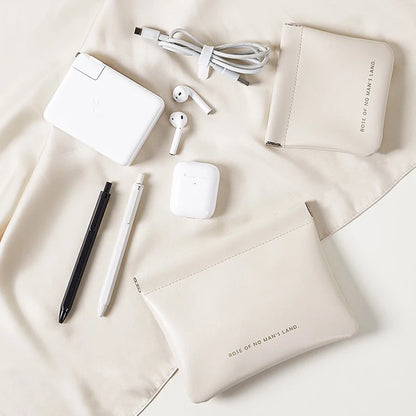 Simple Lipstick Makeup Storage Bag Women Fashion Portable Mini Key Jewelry Cosmetic Organizer Pouch Handbag Pu Zero Wallet Bag