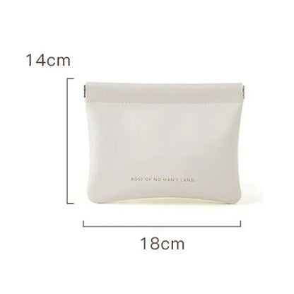 Simple Lipstick Makeup Storage Bag Women Fashion Portable Mini Key Jewelry Cosmetic Organizer Pouch Handbag Pu Zero Wallet Bag