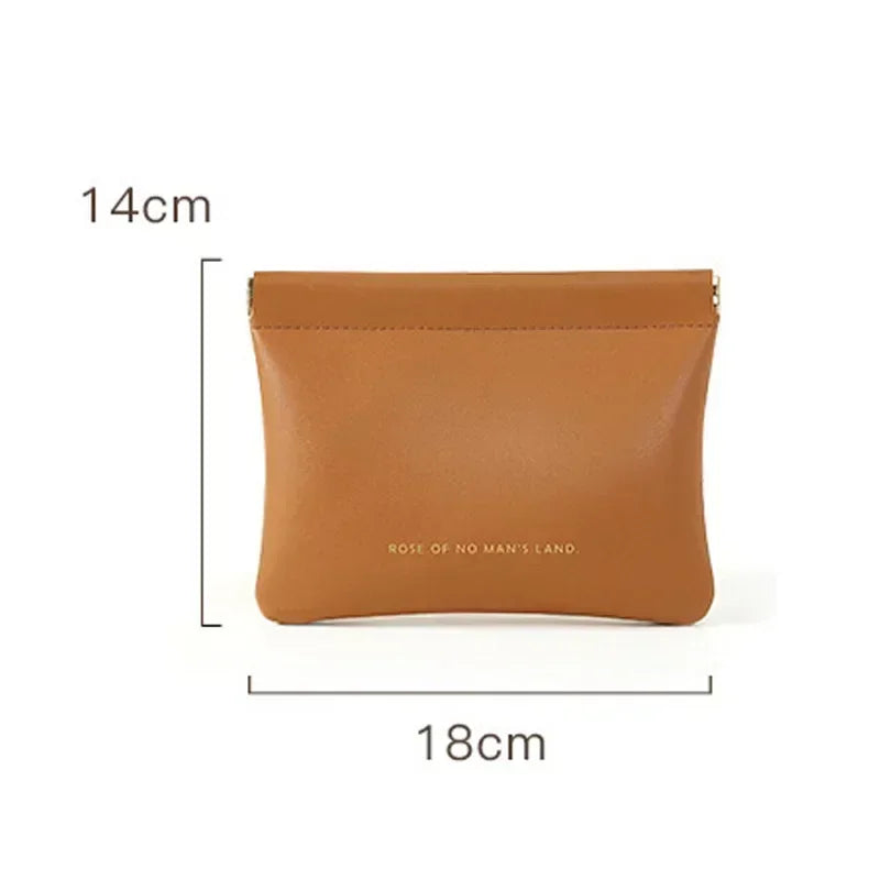 Simple Lipstick Makeup Storage Bag Women Fashion Portable Mini Key Jewelry Cosmetic Organizer Pouch Handbag Pu Zero Wallet Bag